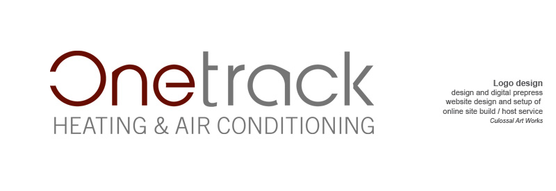logo design for Onetrack heating and air conditioning